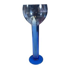 Vtg Essence Floating Cobalt Blue Glass Taper Candle Holder New Old Stock